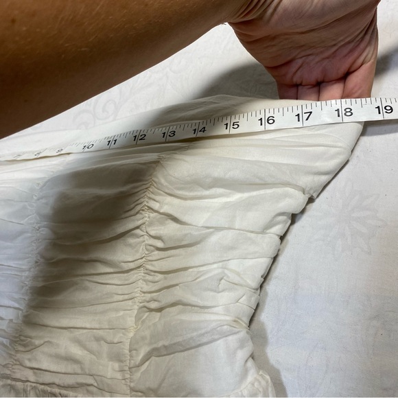 Lace Embroidered Mini Dress Vintage Style Strapless Ruched Top Fitted Flare J 11 - Picture 4 of 14